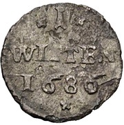 1 Witten - Charles XI, Germany, 1686 reverse image