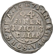 1⁄24 Thaler - Charles XI, Germany, 1671 reverse image