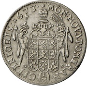 ⅓ Thaler - Charles XI, Germany, 1672-1673 reverse image