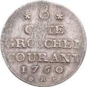 8 Gute Groschen - Adolph Frederick, Germany, 1760-1761 reverse image