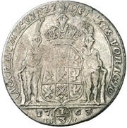 ⅓ Thaler - Adolph Frederick, Germany, 1763 reverse image