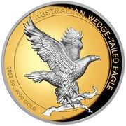 500 Dollars In the name of Elizabeth II; 6th Portrait - Australian Wedge-Tailed Eagle - Gold Bullion, Australia, 2023 reverse image