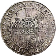 1 Thaler - Christina, Germany, 1642-1654 reverse image
