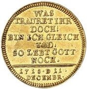 1 Ducat - Charles XII Death, Germany, 1718 reverse image