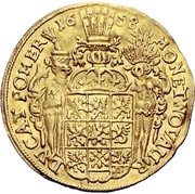 2 Ducats - Charles X Gustav, Germany, 1658 reverse image