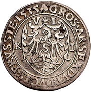 6 Gröscher - Albert of Hohenzollern, Germany, 1530-1535 reverse image