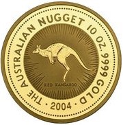 1000 Dollars - Elizabeth II 4th Portrait - Australian Nugget - Gold Bullion Coin, Australia, 1999-2009 reverse image