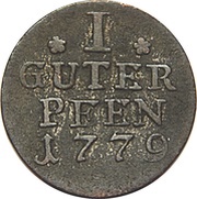 1 Pfennig - Frederick II, Germany, 1771-1786 reverse image