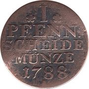 1 Pfennig - Frederick William II, Germany, 1788-1789 reverse image