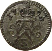 1 Pfennig - Frederick William II, Germany, 1792-1796 reverse image