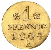 1 Pfennig - Frederick William III Gold Pattern, Germany, 1804 reverse image