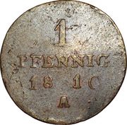 1 Pfennig - Frederick William III, Germany, 1810-1816 reverse image
