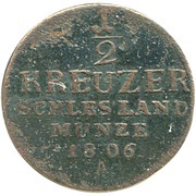 ½ Kreuzer - Frederick William III, Germany, 1806 reverse image