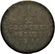 ½ Groschen - Frederick William III, Germany, 1811 reverse image