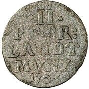 2 Pfennig - Frederick I, Germany, 1703 reverse image