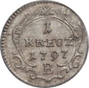 1 Kreuzer - Frederick William II, Germany, 1792-1797 reverse image