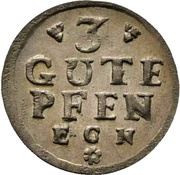 3 Pfennig - Frederick II, Germany, 1742 reverse image