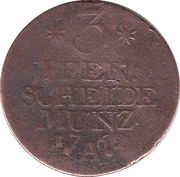 3 Pfennig - Frederick II, Germany, 1761-1762 reverse image