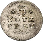 3 Pfennig - Frederick II, Germany, 1764-1770 reverse image