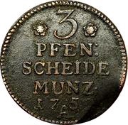 3 Pfennig - Frederick II, Germany, 1752-1761 reverse image