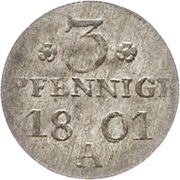 3 Pfennige - Frederick William III, Germany, 1799-1804 reverse image