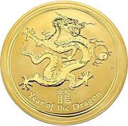 1000 Dollars - Elizabeth II 4th Portrait - Year of the Dragon - Gold Bullion Coin, Australia, 2012 reverse image