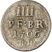 4 Pfennig - Frederick I, Germany, 1705-1706 reverse image
