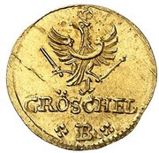1 Gröschel - Frederick II Gold Pattern, Germany, 1756 reverse image