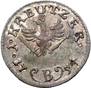1 Kreuzer - Frederick II, Germany, 1752-1763 reverse image