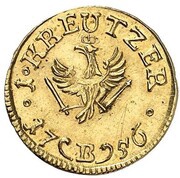 1 Kreuzer - Frederick II Gold Pattern, Germany, 1756 reverse image