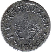 1 Kreutzer - Frederick II, Germany, 1766-1767 reverse image