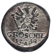2 Gröschel - Frederick II, Germany, 1745-1754 reverse image