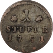 1 Stüber - Frederick II, Germany, 1751-1752 reverse image