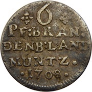 6 Pfennig - Frederick I, Germany, 1703-1711 reverse image