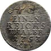 1⁄48 Thaler - Frederick II, Germany, 1753-1757 reverse image