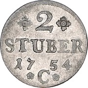 2 Stüber - Frederick II, Germany, 1751-1756 reverse image