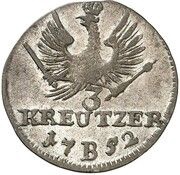 3 Kreuzers - Frederick II, Germany, 1752 reverse image
