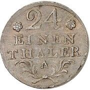 1⁄24 Thaler - Frederick II, Germany, 1786 reverse image