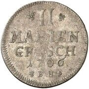 2 Mariengroschen - Frederick I, Germany, 1706 reverse image