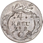 4 Kreuzers - Frederick II, Germany, 1754-1755 reverse image