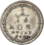 1⁄16 Thaler - Frederick William I Gelderland, Germany, 1719 reverse image