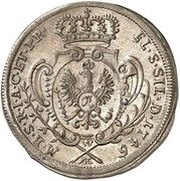 6 Kreuzers - Frederick II, Germany, 1746 reverse image