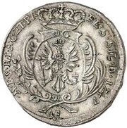6 Kreuzers - Frederick II, Germany, 1747 reverse image
