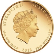 2000 Dollars - Elizabeth II 4th Portrait - The Jewelled Phoenix obverse image
