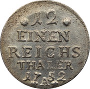 1⁄12 Reichsthaler - Frederick II, Germany, 1750-1755 reverse image