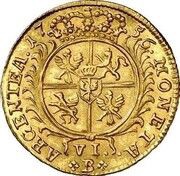 6 Kreuzers - Frederick II Gold pattern strike, Germany, 1756 reverse image