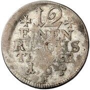 1⁄12 Thaler - Frederick II Mule, Germany, 1764 reverse image