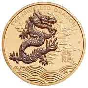 2000 Dollars - Elizabeth II 6th Portrait - The Jewelled Dragon, Australia, 2019 reverse image