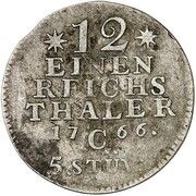 5 Stüber - Frederick II, Germany, 1766 reverse image