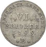 6 Kreuzers - Frederick William III, Germany, 1798-1802 reverse image
